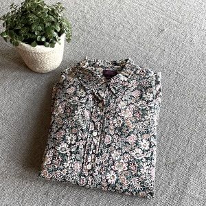 Floral Liberty button down top from J Crew